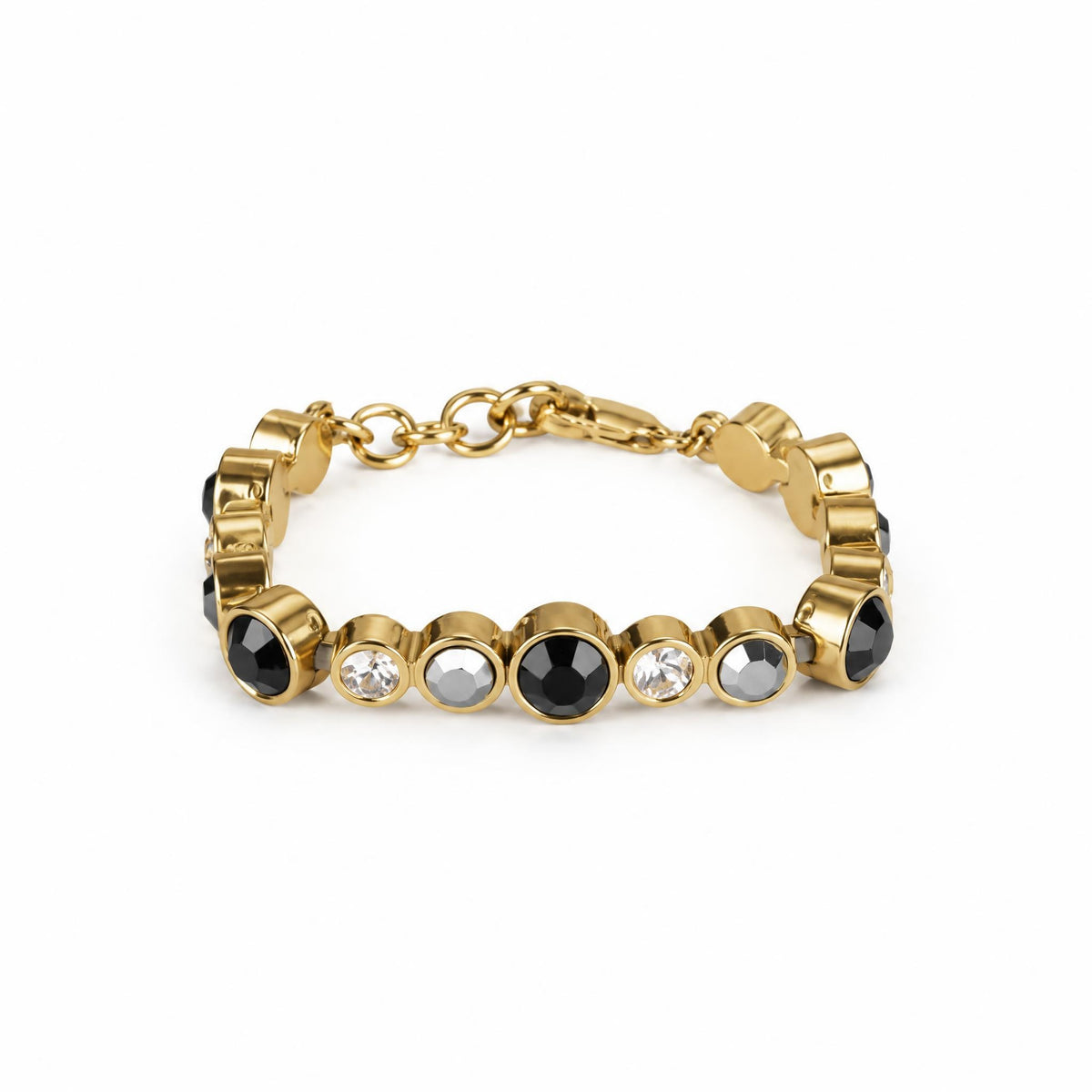 Dyrberg/Kern armband, multi – svarta och gråa kristaller - Modevillan