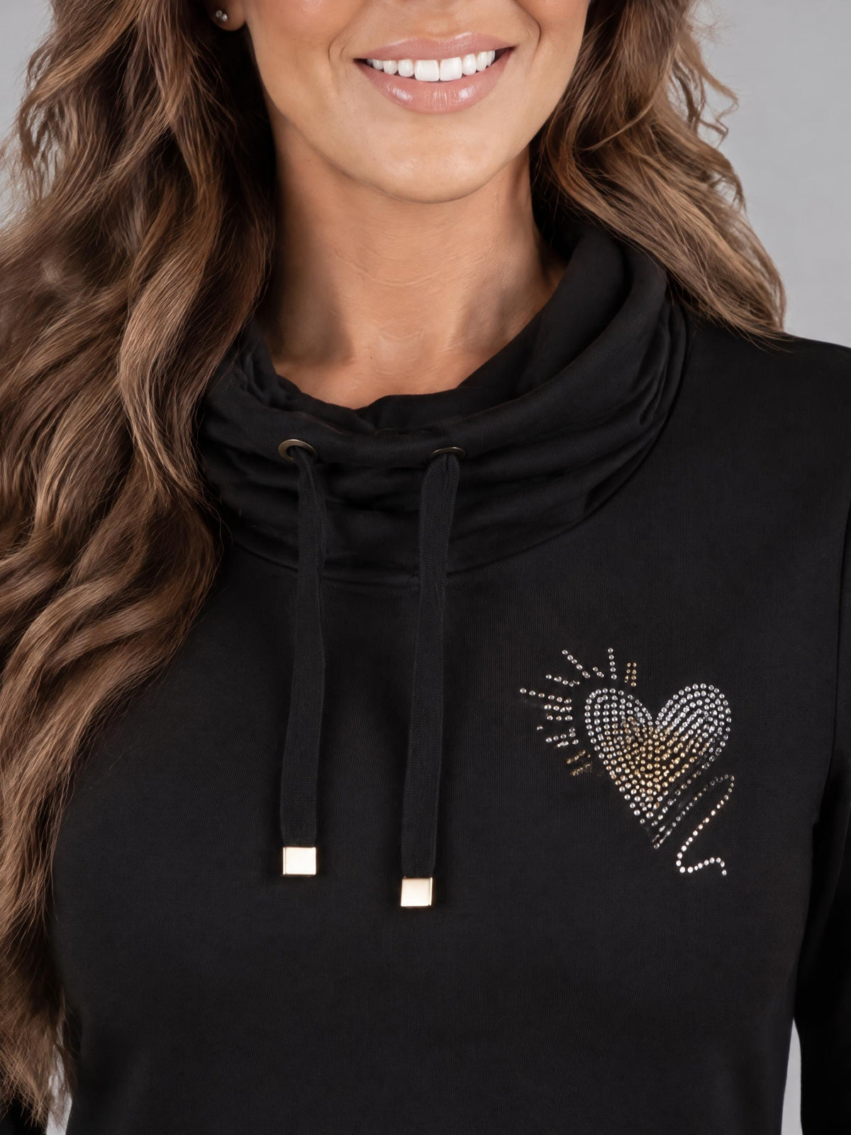 Dolcezza klänning, black – metallictryck - Modevillan