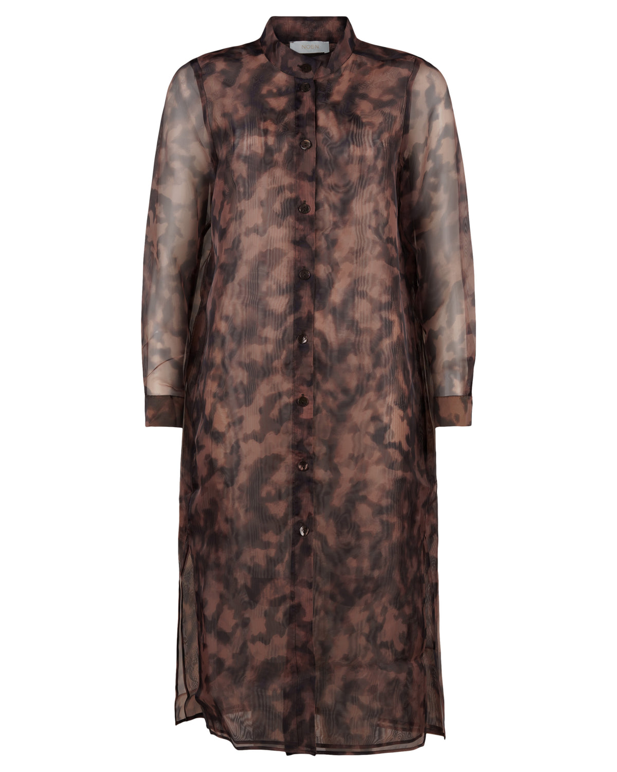 Noen långskjorta, animalprint – chiffongskjorta - Modevillan