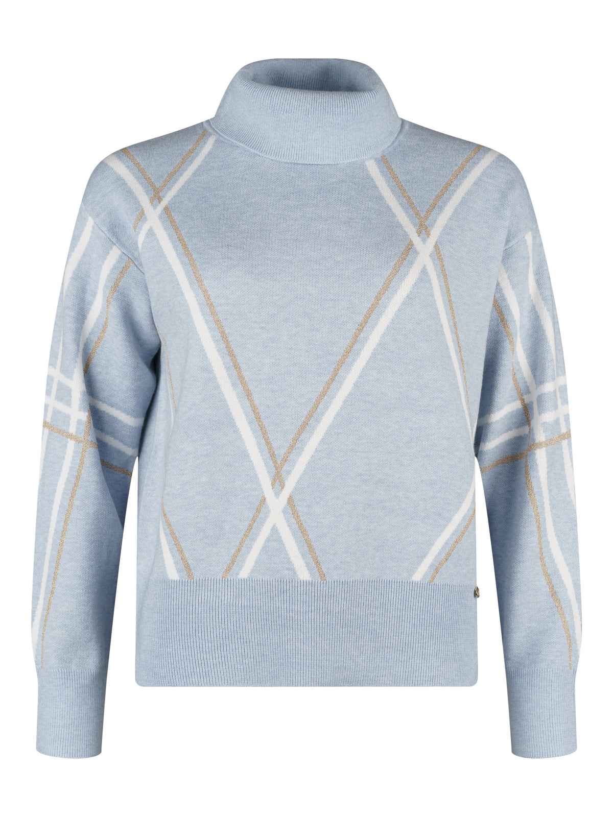 Micha tröja, light blue – glittertråd - Modevillan