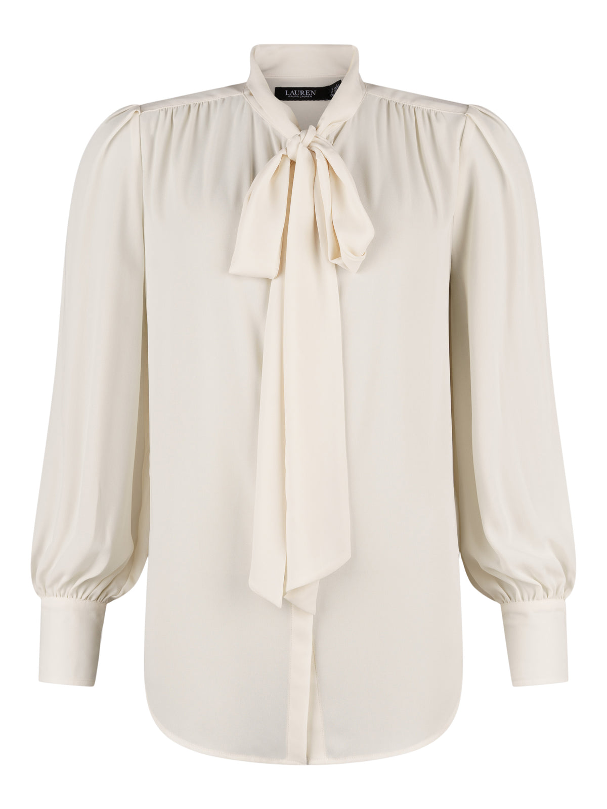 Lauren blus, cream – knytdetalj - Modevillan
