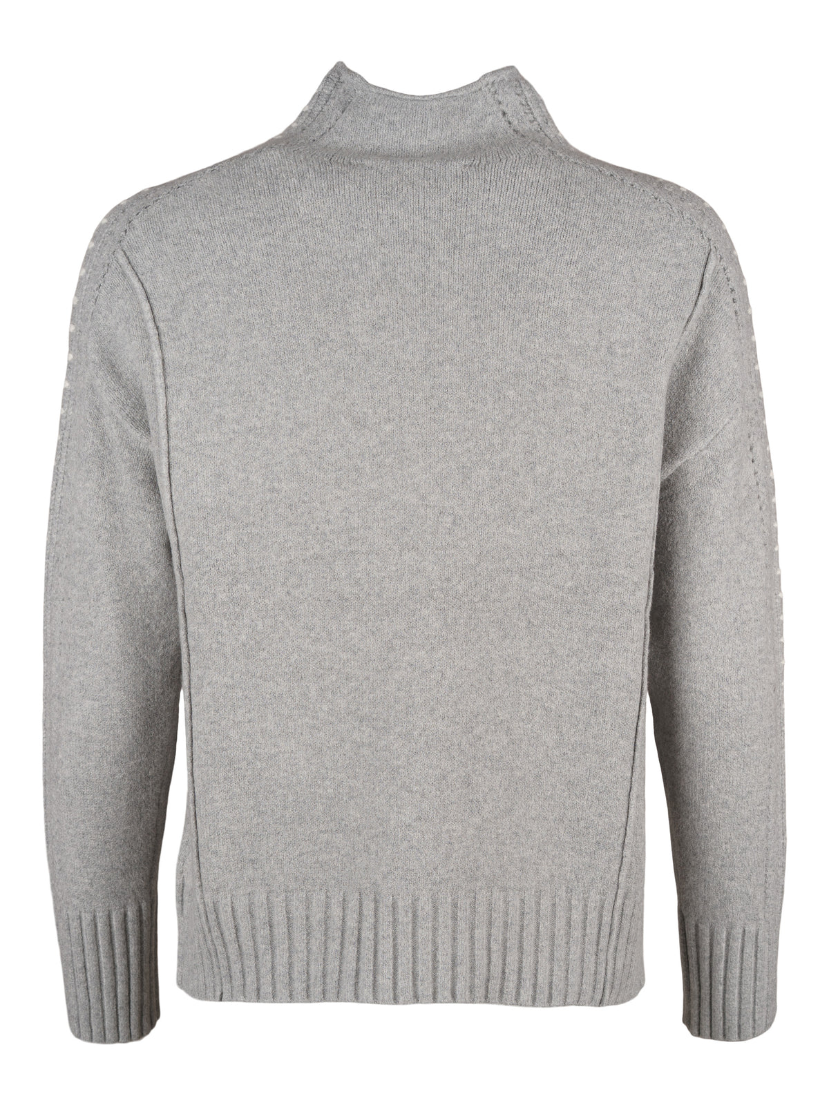 Six-O-Seven tröja, light grey – vit revär - Modevillan