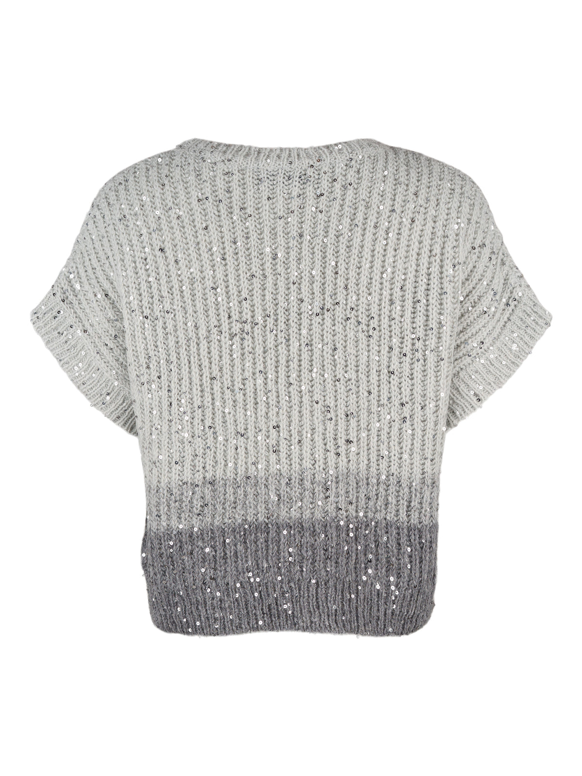 Six-O-Seven tröja, light grey – paljetter - Modevillan
