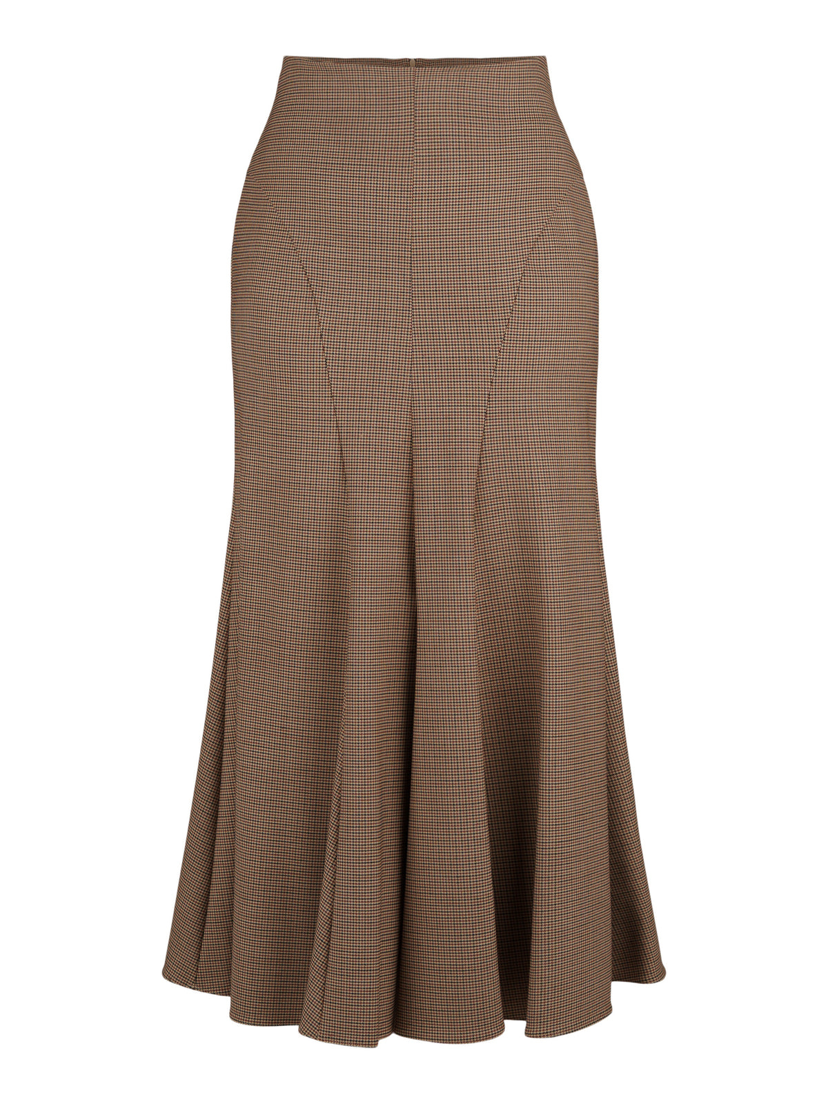 Marella kjol, beige – rutigt mönster - Modevillan