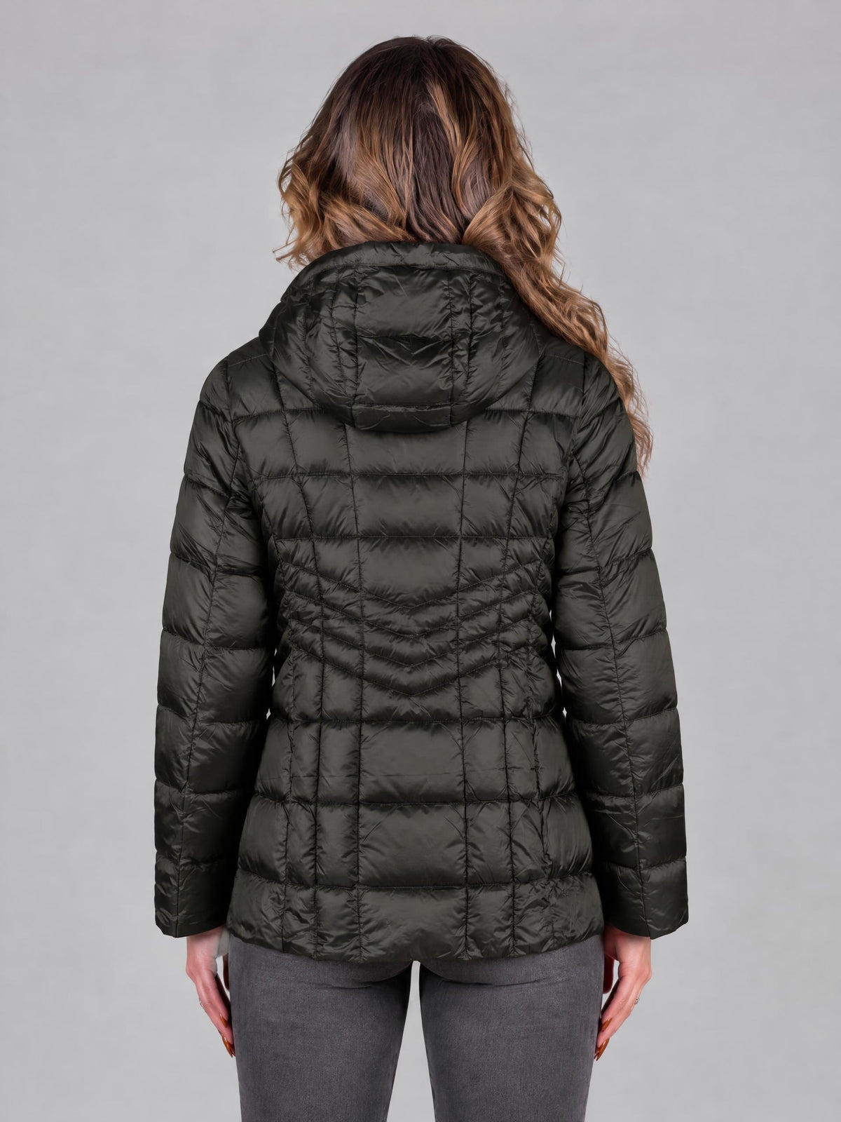 Betty Barclay jacka, olive green – avtagbar huva - Modevillan