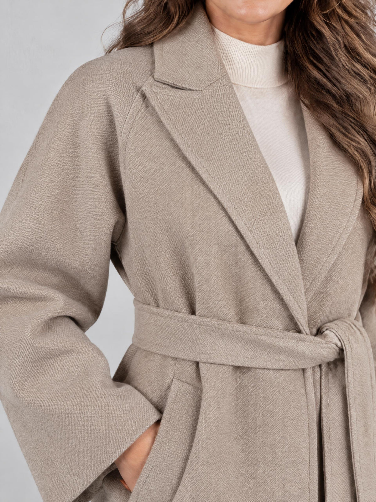 Access kappa, beige – klassisk krage - Modevillan