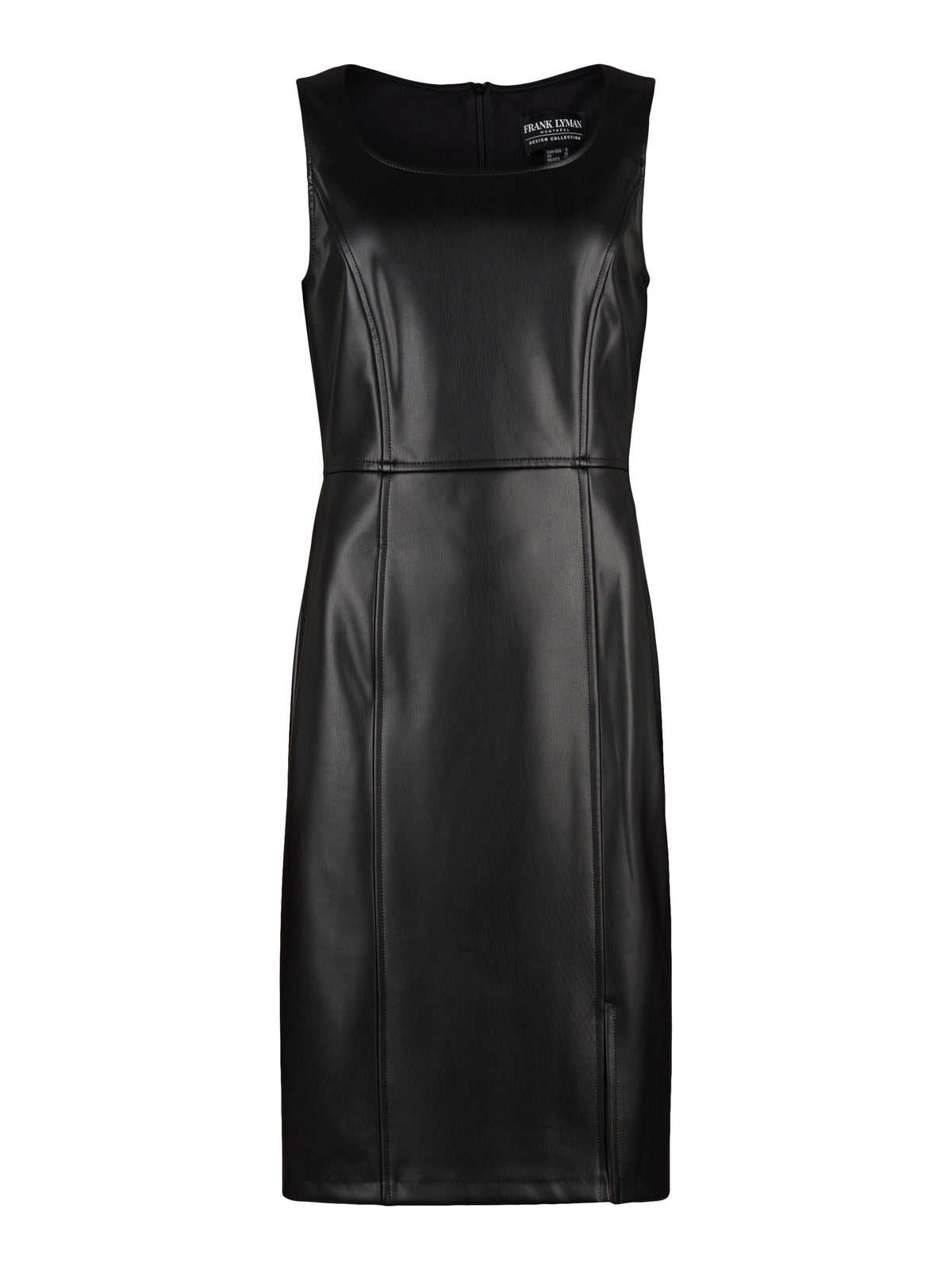 Frank Lyman klänning, black – skinnimitation - Modevillan