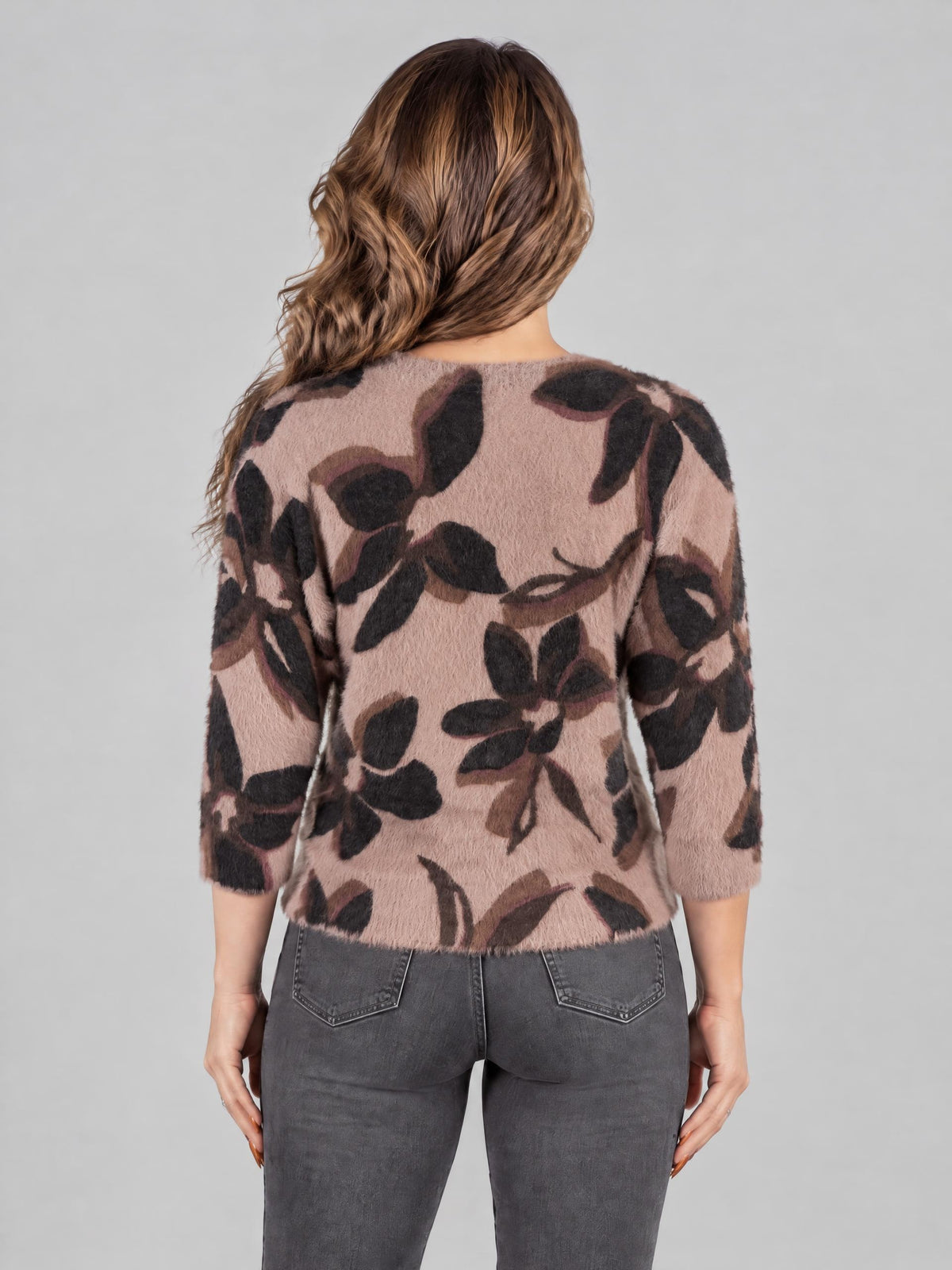 Betty Barclay tröja, rose black – blommigt mönster - Modevillan