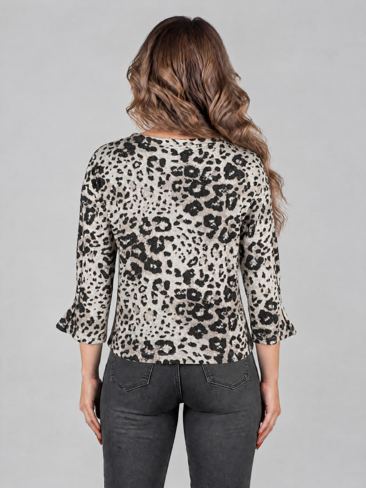 Betty Barclay tröja, animalprint – högre halsringning - Modevillan