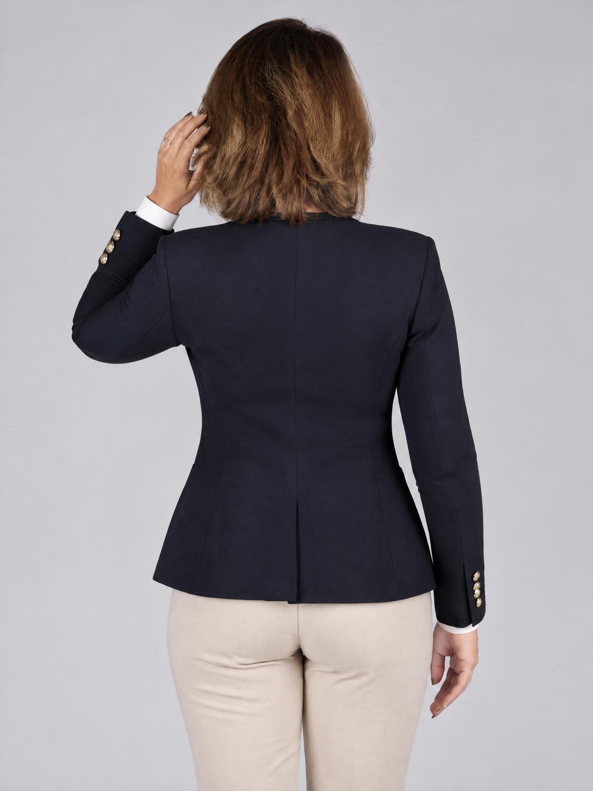 Lauren kavaj, navy – guldknappar - Modevillan