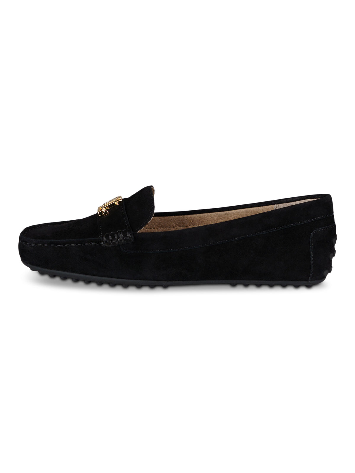 Lauren loafers, black – guldemblem - Modevillan