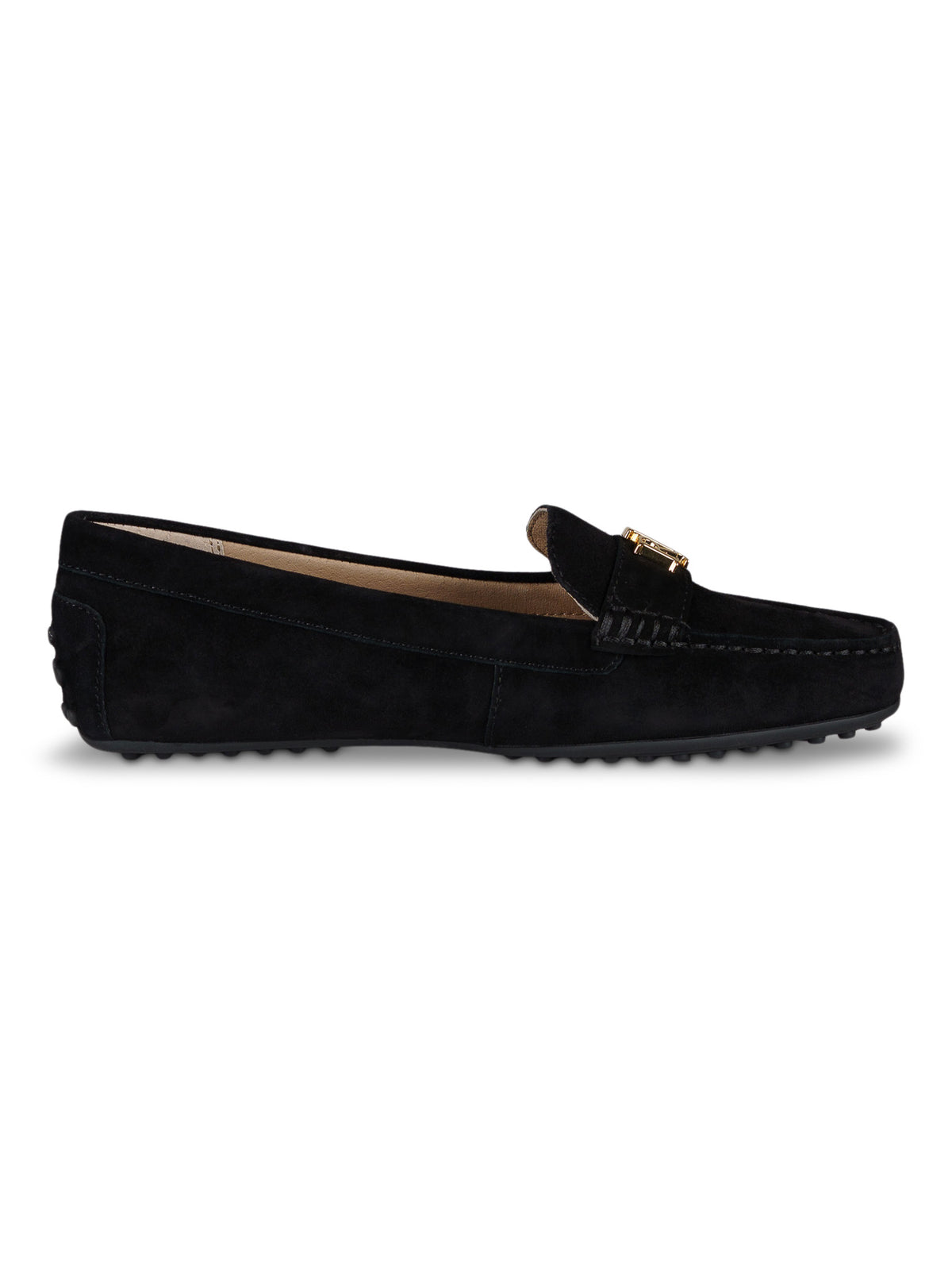 Lauren loafers, black – guldemblem - Modevillan