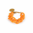 Vanessa Baroni armband, neon orange – länkar i acetat - Modevillan