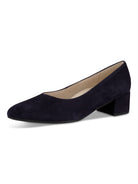 Gabor pumps, dark blue – låg klack, spetsig tå - Modevillan