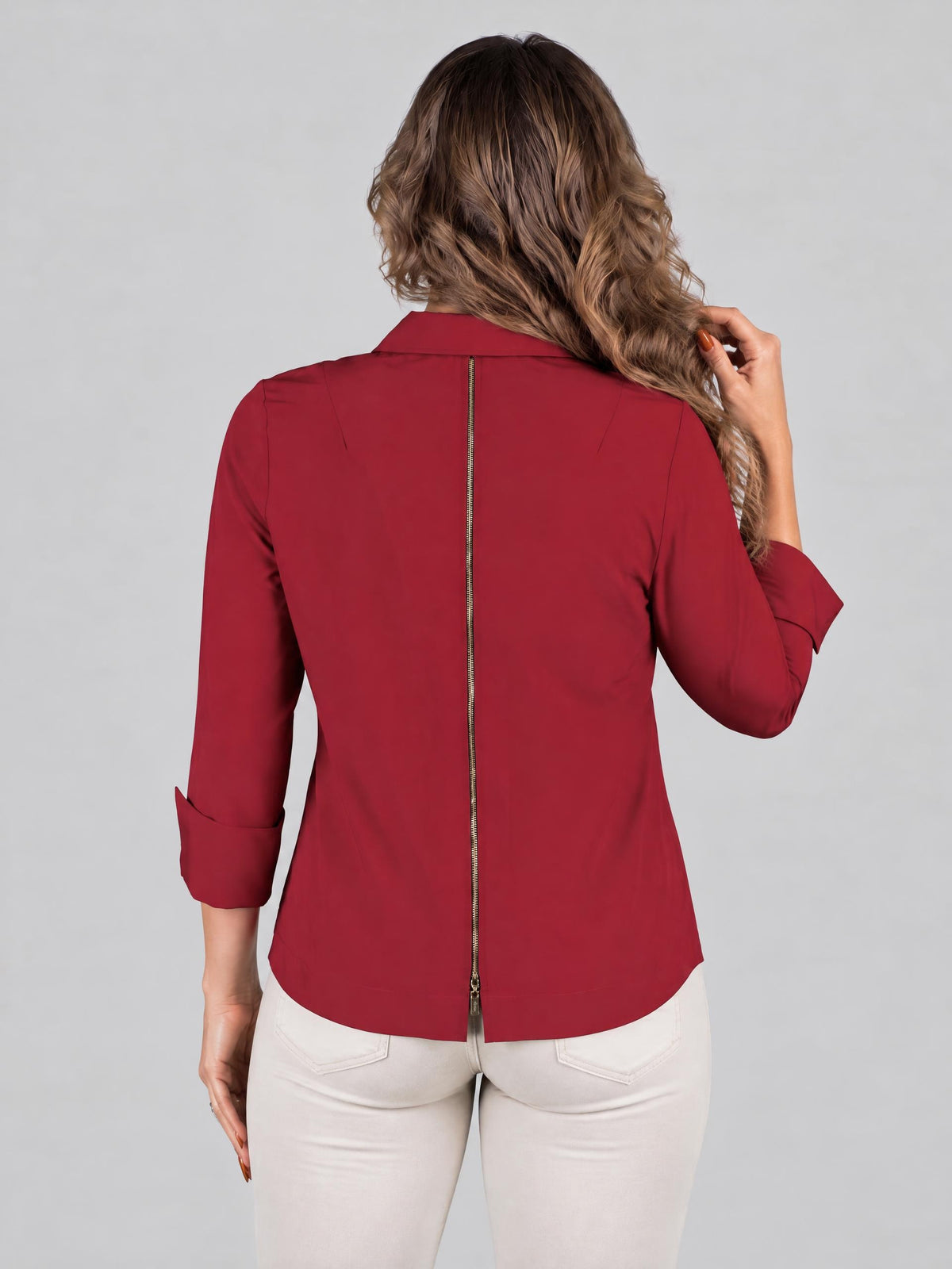 Joseph Ribkoff skjortblus, deep cherry - Modevillan