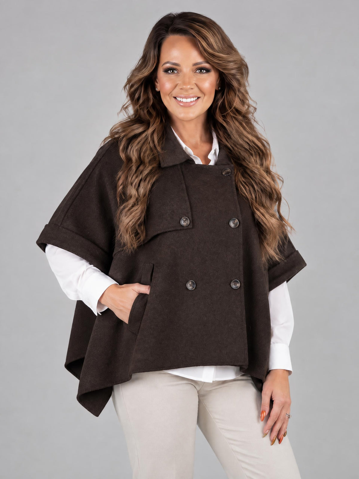 Comma cape, brown – i ullmix - Modevillan