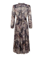 Eleria Cortes klänning, beige multi – luftig chiffong - Modevillan