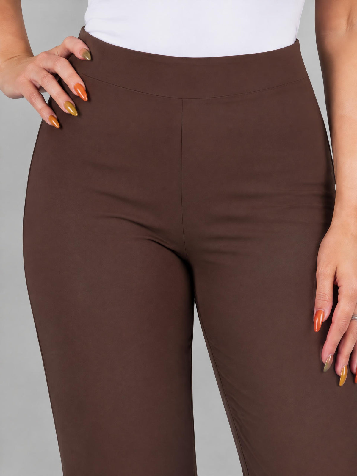 Eleria Cortes byxa, brown – luftig chiffong - Modevillan