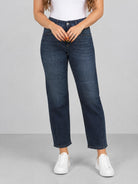 Cambio jeans elin, blue denim – hög midja - Modevillan