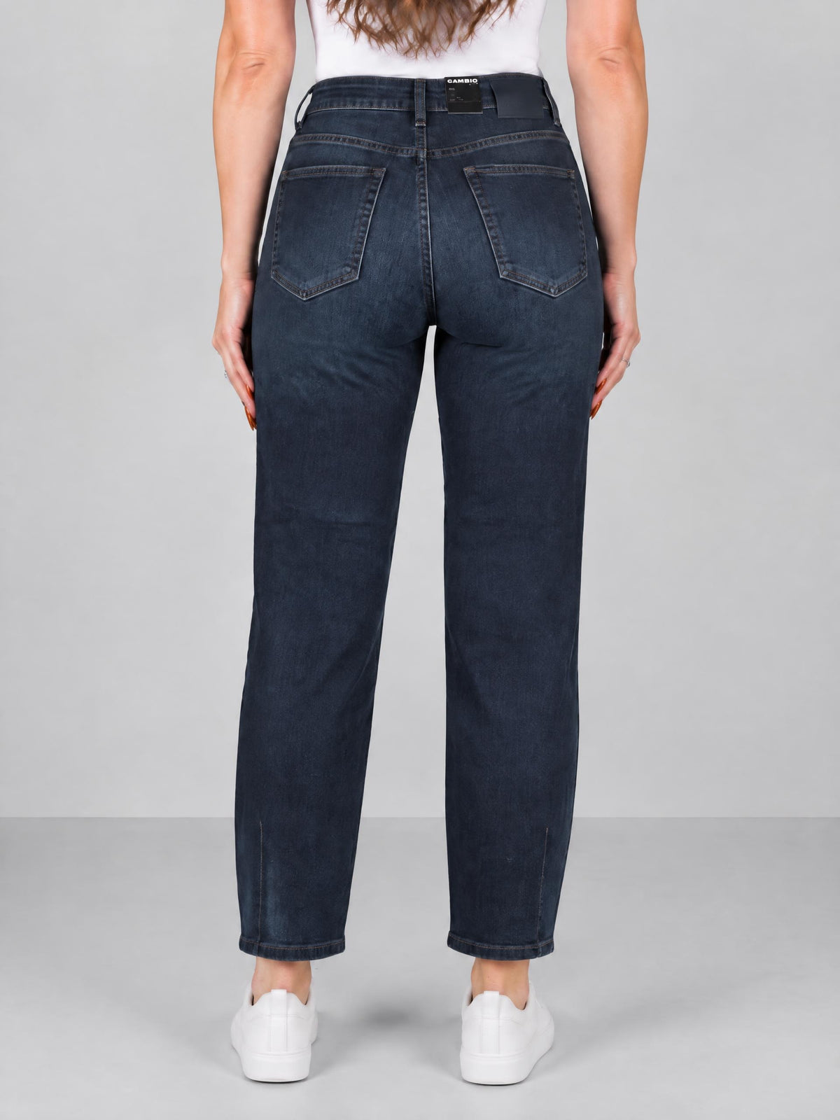 Cambio jeans elin, blue denim – hög midja - Modevillan