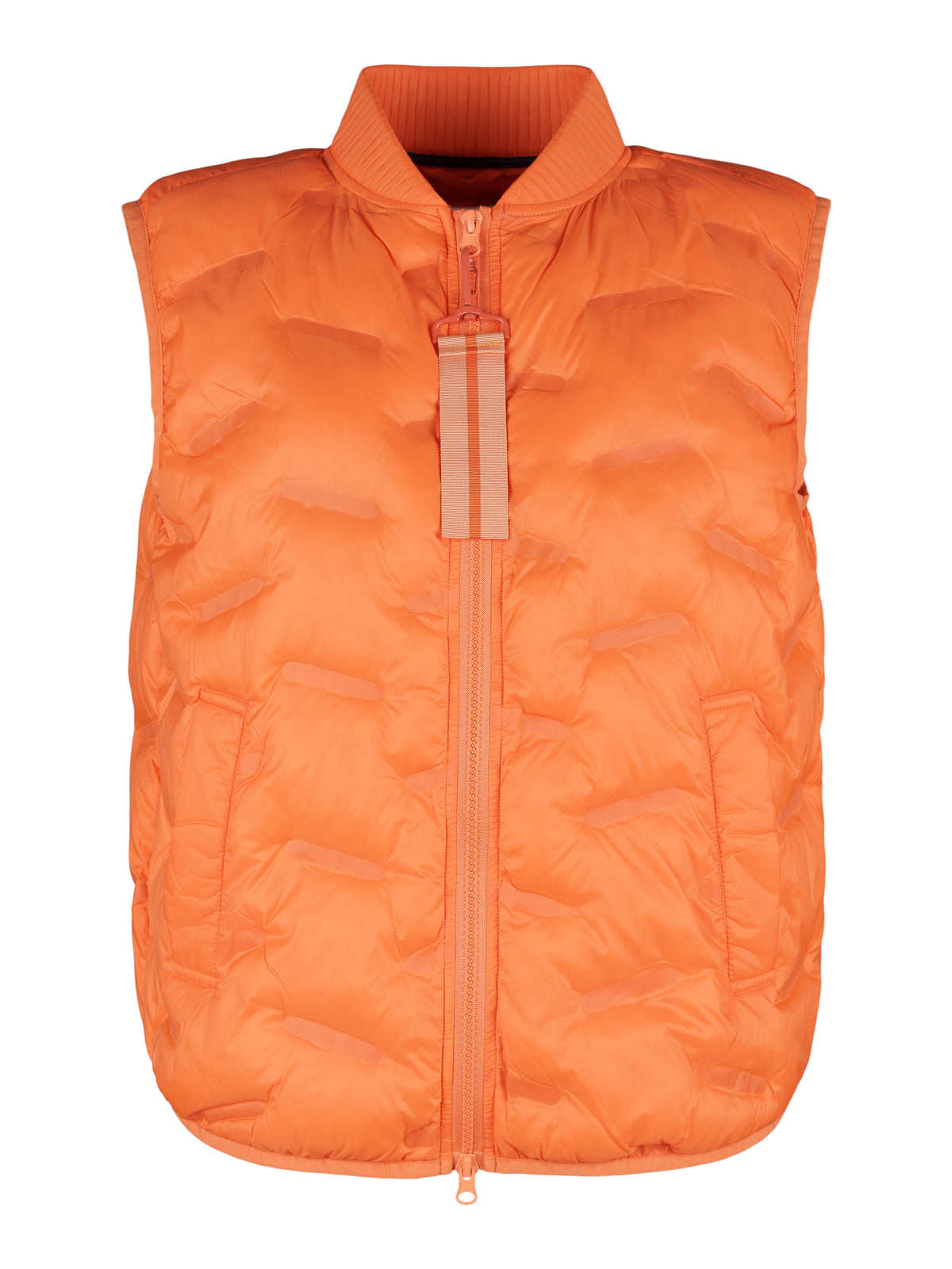Catnoir väst, bright orange – quiltat mönster - Modevillan