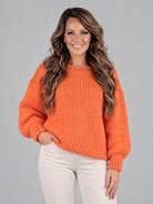 Catnoir tröja, bright orange – glittertråd - Modevillan