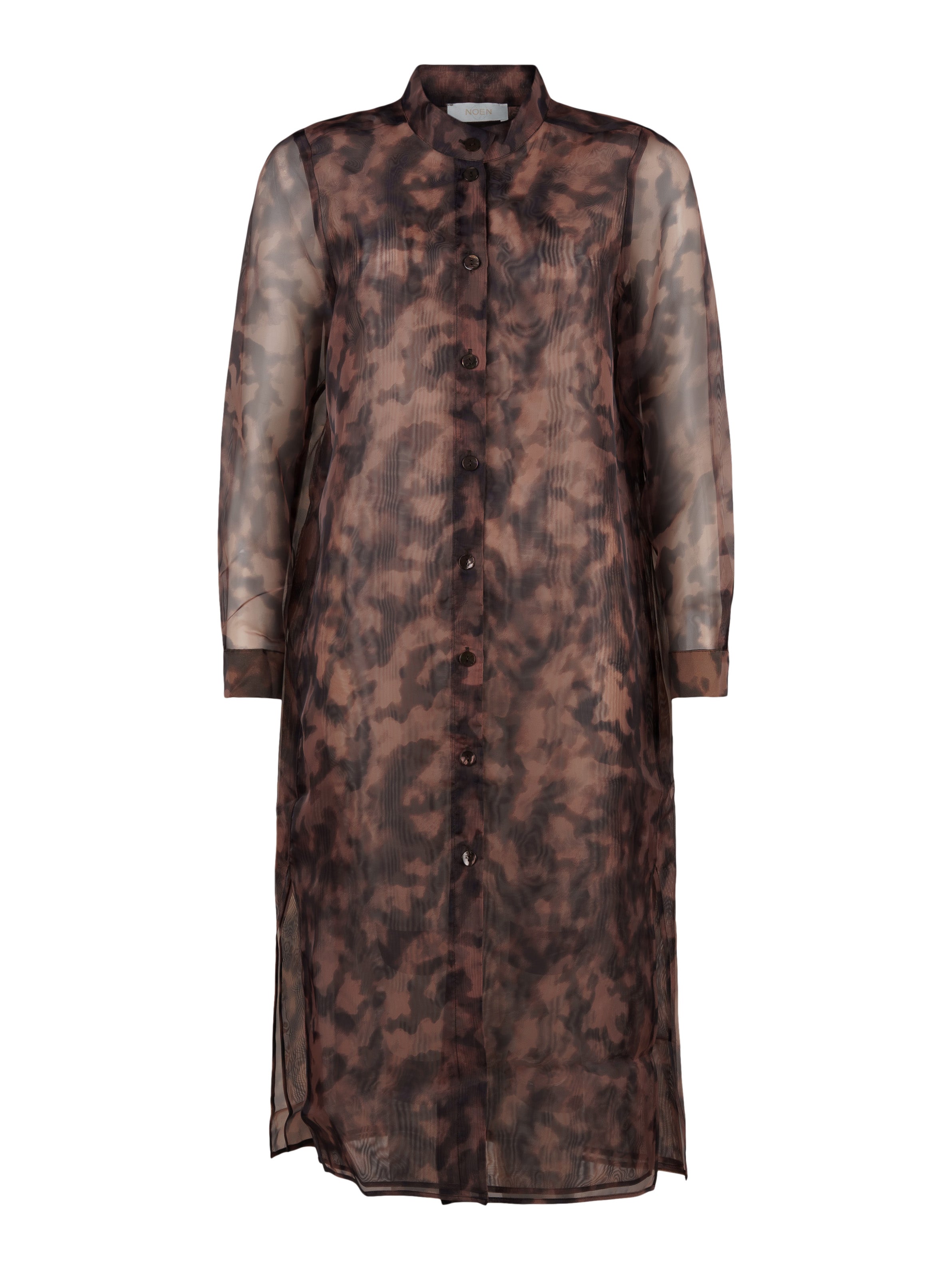 Noen långskjorta, animalprint – chiffongskjorta - Modevillan