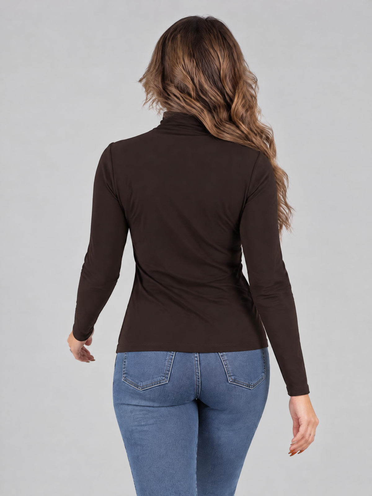 Frank Lyman topp, mocha – polokrage - Modevillan
