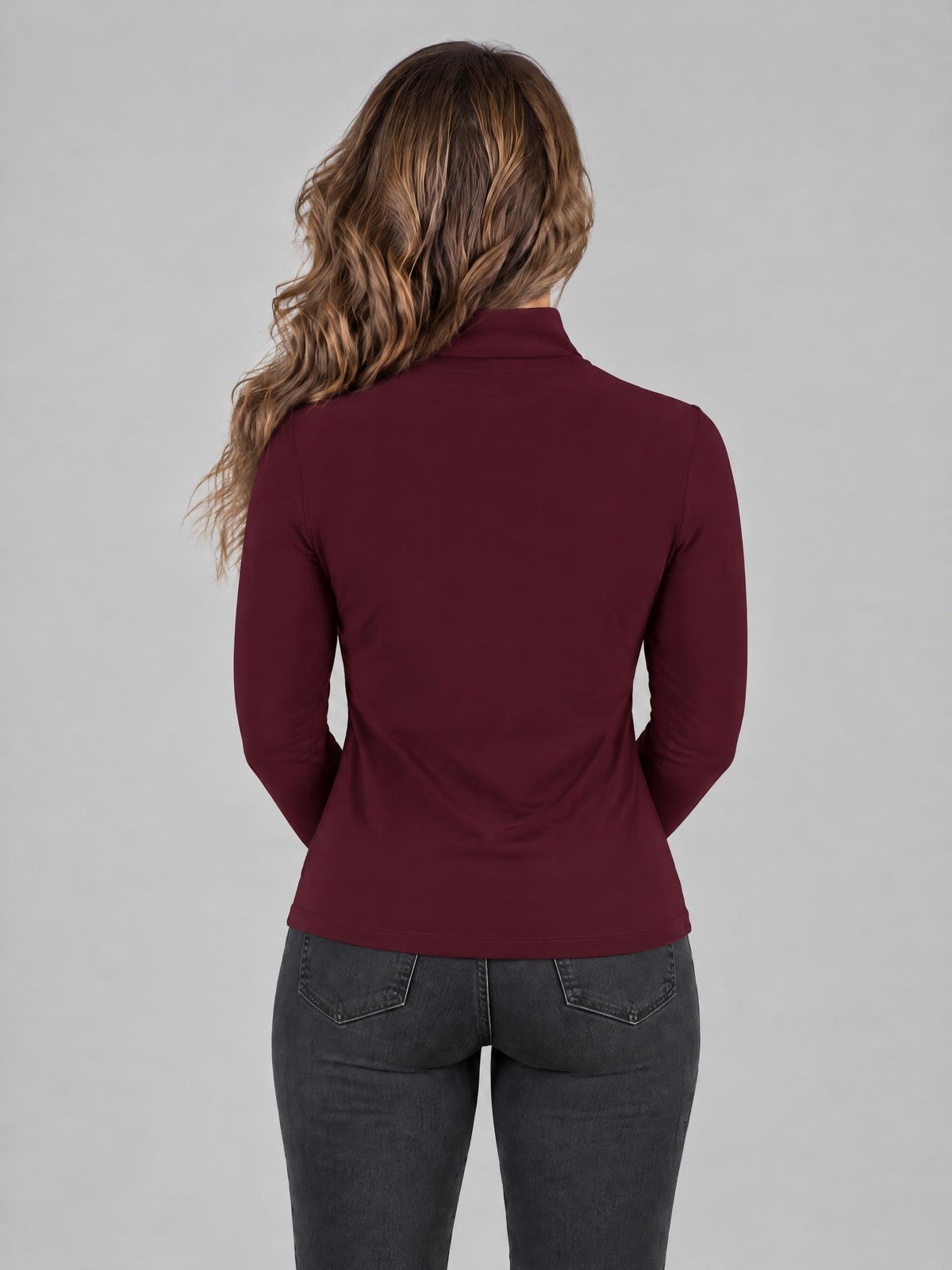 Frank Lyman topp, burgundy – polokrage - Modevillan