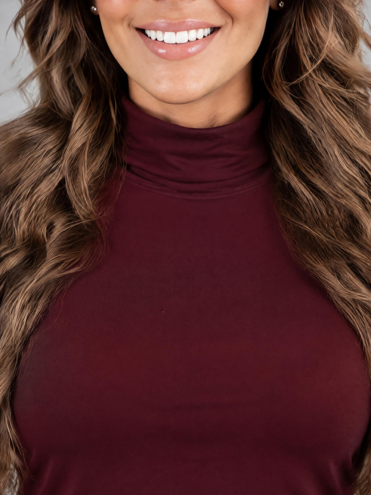 Frank Lyman topp, burgundy – polokrage - Modevillan
