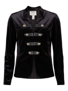 Joseph Ribkoff kavaj, black – sammet - Modevillan