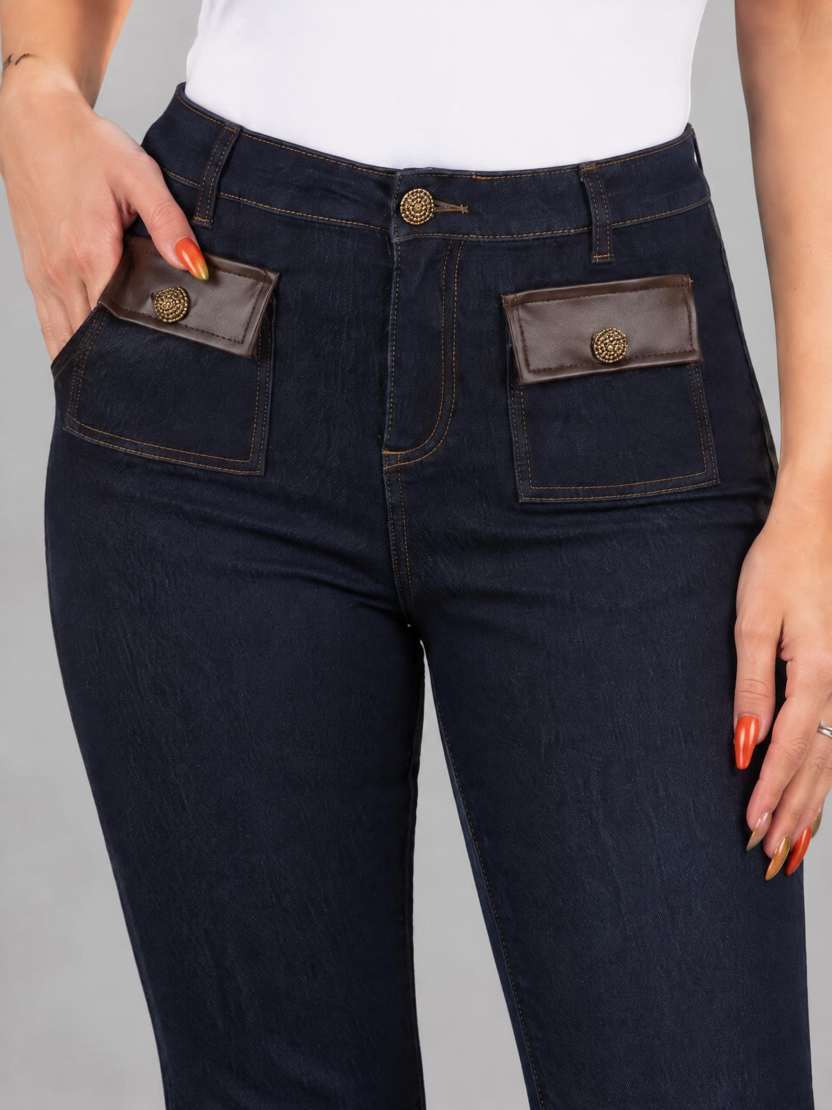 Joseph Ribkoff jeans, dark blue denim – bootcut - Modevillan