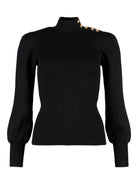 Lauren tröja, black – puffärm - Modevillan