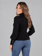 Lauren tröja, black – puffärm - Modevillan
