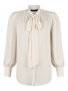 Lauren blus, cream – knytdetalj - Modevillan
