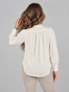 Lauren blus, cream – knytdetalj - Modevillan