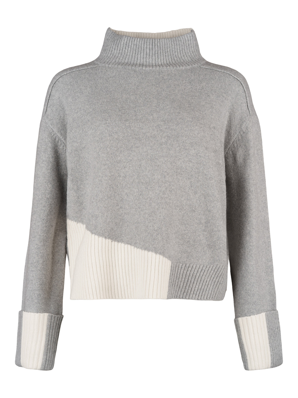 Six-O-Seven tröja, light grey – uppvikta ärmslut - Modevillan