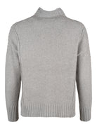 Six-O-Seven tröja, light grey – vit revär - Modevillan