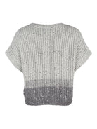 Six-O-Seven tröja, light grey – paljetter - Modevillan