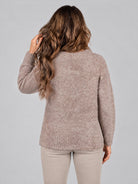 Six-O-Seven tröja, taupe – glittertråd - Modevillan