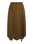 Marella kjol, green – asymmetriskt fall - Modevillan