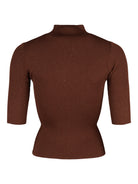 Marella topp, brown – insydda paljetter - Modevillan