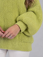 Access tröja, green – oversize modell - Modevillan
