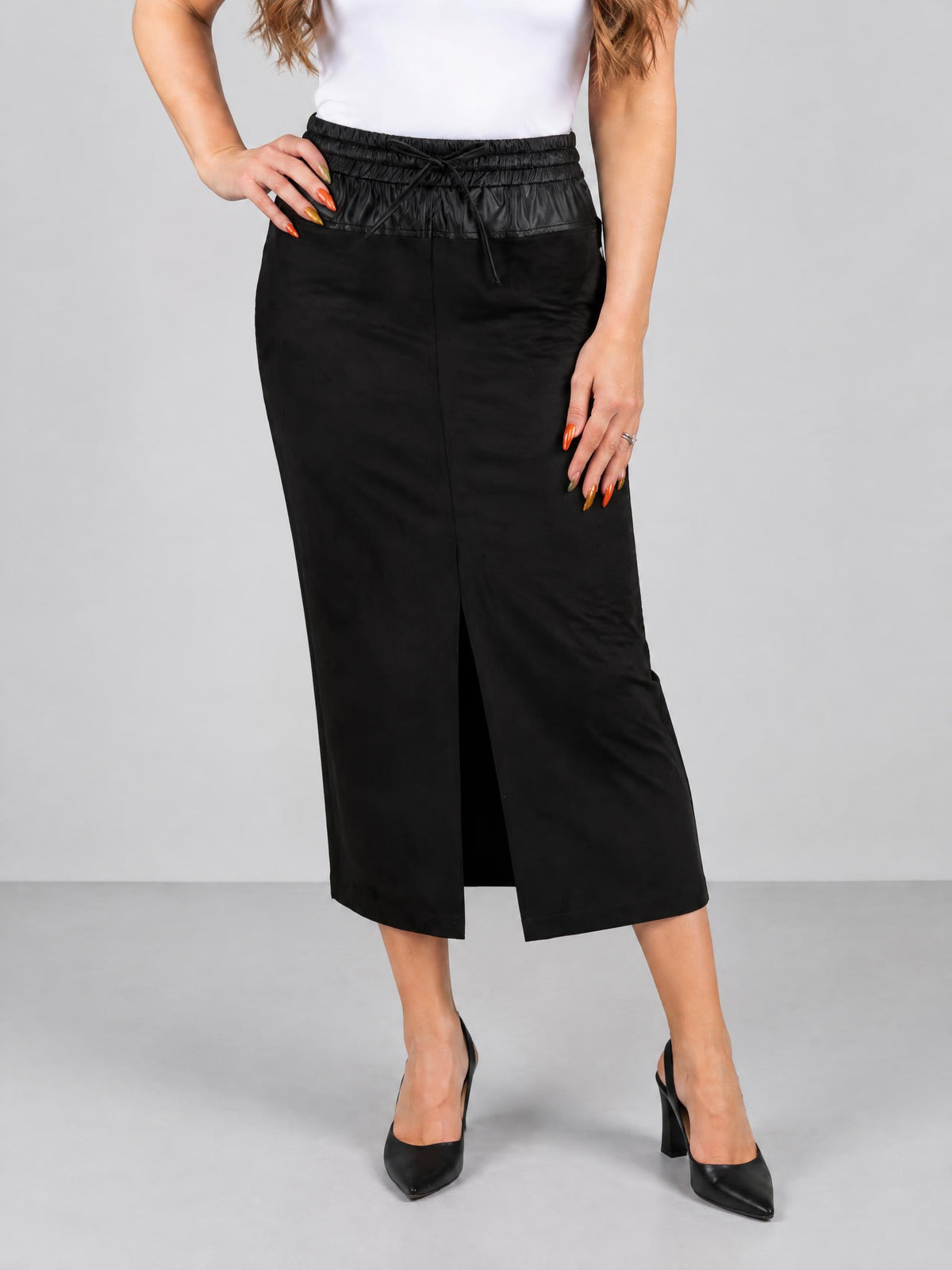 Access kjol, black – skinnimitation - Modevillan