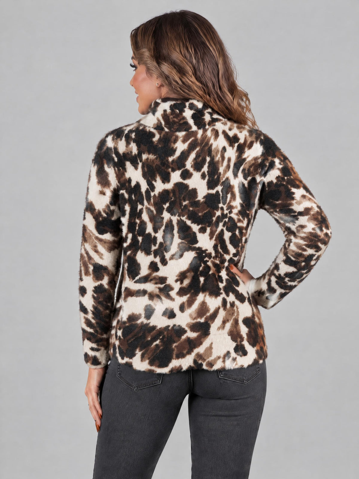 Betty Barclay tröja, animalprint – polokrage - Modevillan