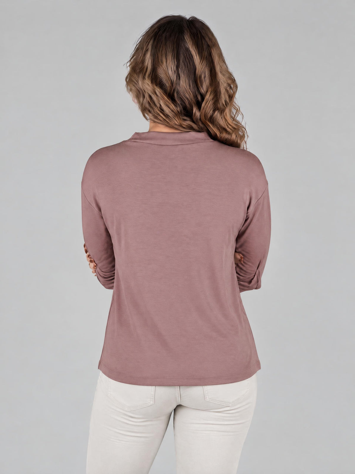 Betty Barclay topp, rose taupe – halvpolokrage - Modevillan
