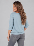 Betty Barclay topp, smokey mint – glittertråd - Modevillan