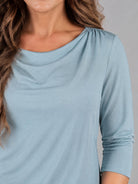 Betty Barclay topp, smokey mint – glittertråd - Modevillan