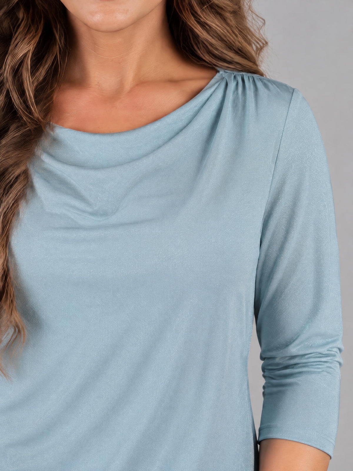 Betty Barclay topp, smokey mint – glittertråd - Modevillan