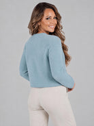 Betty Barclay kofta, smokey mint – metallknappar - Modevillan